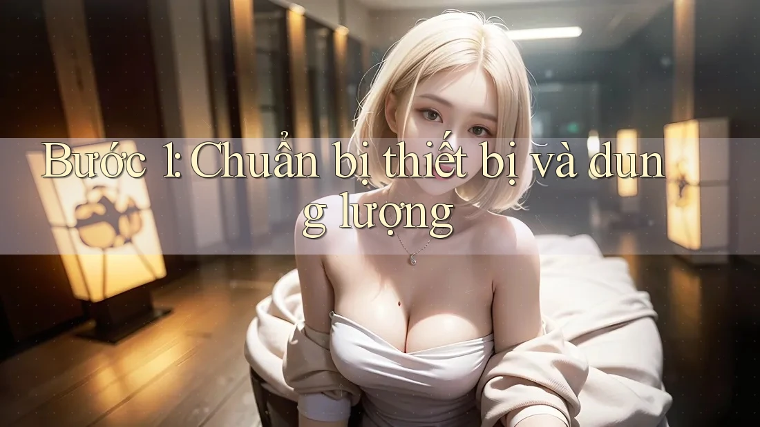 Bước 1: Chuẩn bị thiết bị và dung lượng