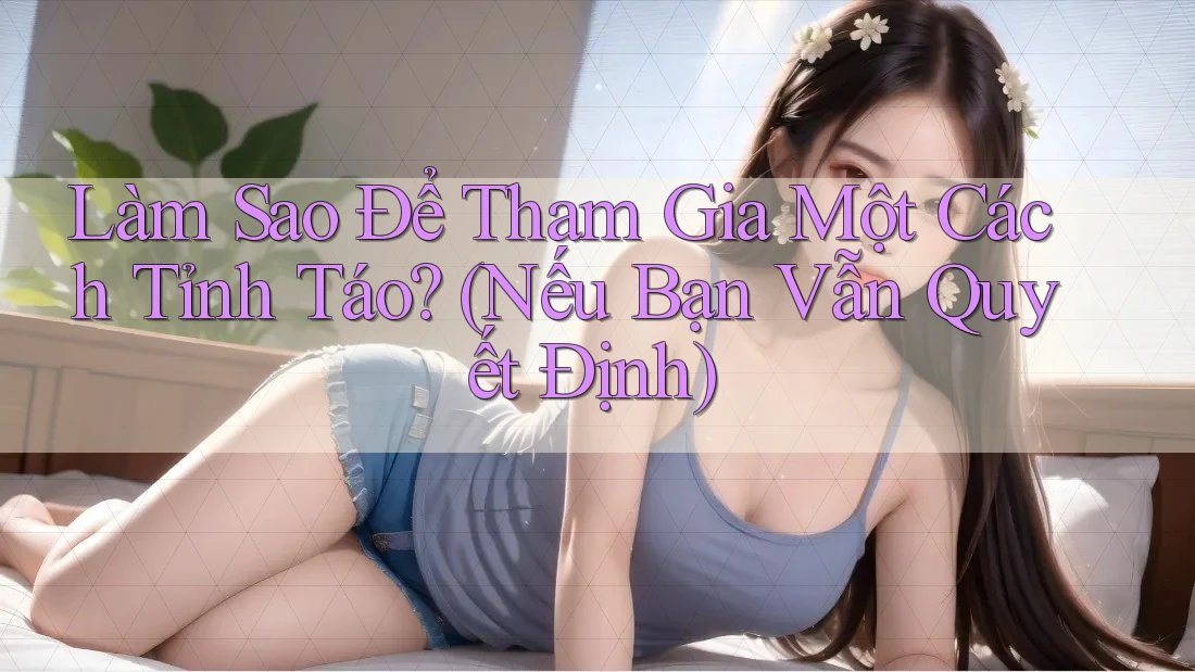 Làm Sao Để Tham Gia Một Cách Tỉnh Táo? (Nếu Bạn Vẫn Quyết Định)