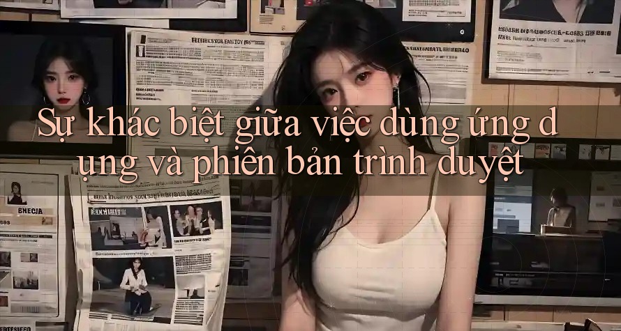 Sự khác biệt giữa việc dùng ứng dụng và phiên bản trình duyệt